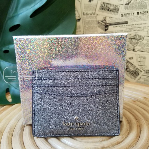 Kate Spade Boxed Small Slim Card Holder Dusk Navy - Picture 15 of 15